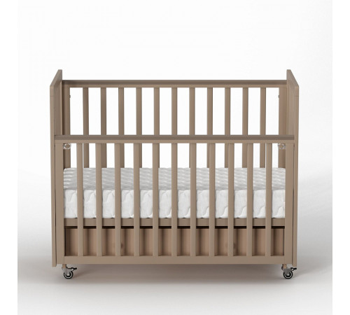 Детская кровать Antemi Classic Sleep с маятником и ящиком, Капучино