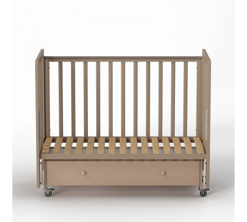 Детская кровать Antemi Classic Sleep с маятником и ящиком, Капучино