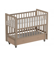 Детская кровать Antemi Classic Sleep с маятником и ящиком, Капучино