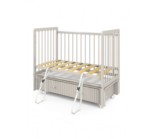 Детская кровать Pituso Tiny (RF) (ящик, маятник, колесо), Кашемир