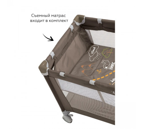 Манеж-кровать Carrello Piccolo Plus CRL-11501/2, Chocolate Brown