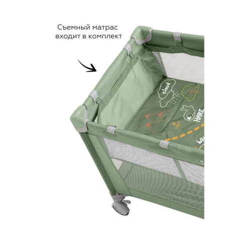Манеж-кровать Carrello Piccolo Plus CRL-11501/2, Mint Green