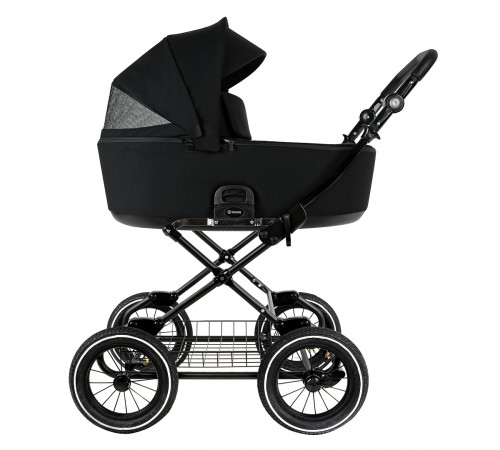 Коляска 2 в 1 Roan Bass Next Classic 2.0 / колеса d12, Caviar Black