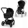 Коляска 2 в 1 Cybex Balios S Lux + Fold Cot, Moon Black