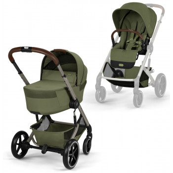 Коляска 2 в 1 Cybex Balios S Lux + Fold Cot, Moss Green