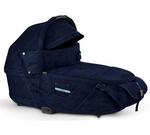 Детская коляска 2 в 1 Cybex Priam IV Rebellious Luxury Denim Blue шасси Rosegold