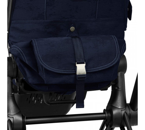 Детская коляска 2 в 1 Cybex Priam IV Rebellious Luxury Denim Blue шасси Rosegold