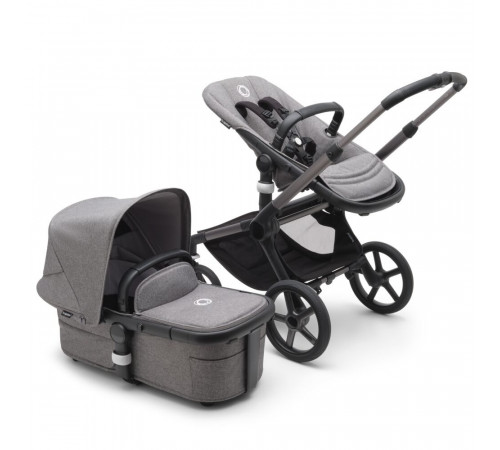 Коляска 2 в 1 Bugaboo Fox 5 Complete шасси Graphite, Grey Melange