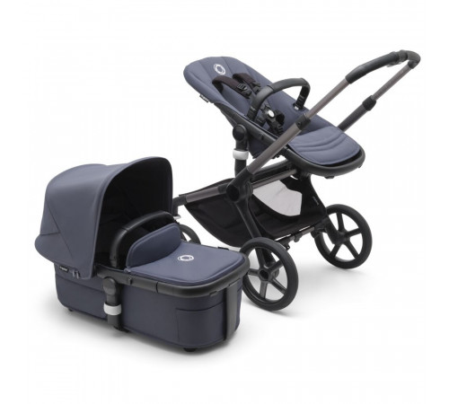 Коляска 2 в 1 Bugaboo Fox 5 Complete шасси Graphite, Stormy Blue