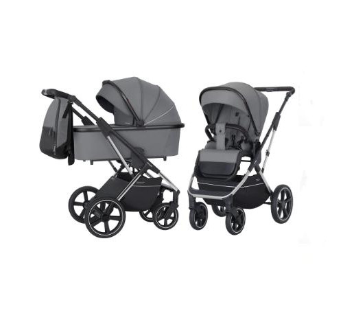 Коляска 2 в 1 Carrello Aurora CRL-6505, Carbon Grey / шасси Chrome