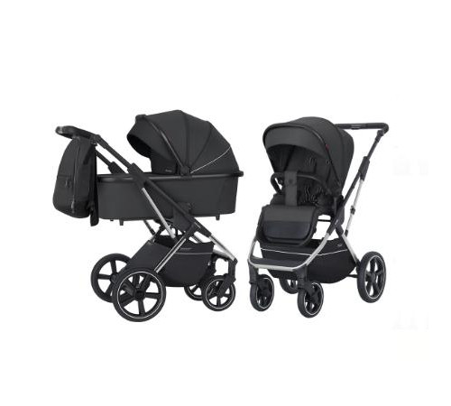 Коляска 2 в 1 Carrello Aurora CRL-6505, Cosmic Black / шасси Chrome