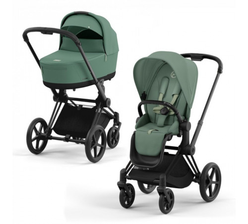 Коляска 2 в 1 Cybex Priam IV Leaf Green, шасси Rose Gold