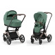 Коляска 2 в 1 Cybex Priam IV Leaf Green, шасси Rose Gold