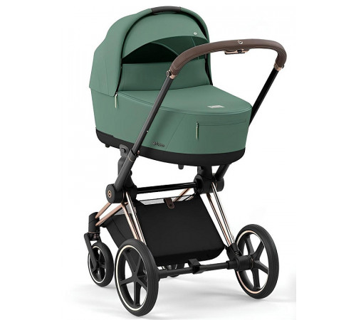 Коляска 2 в 1 Cybex Priam IV Leaf Green, шасси Rose Gold