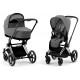 Коляска 2 в 1 Cybex Priam IV Mirage Grey, шасси Chrome Black