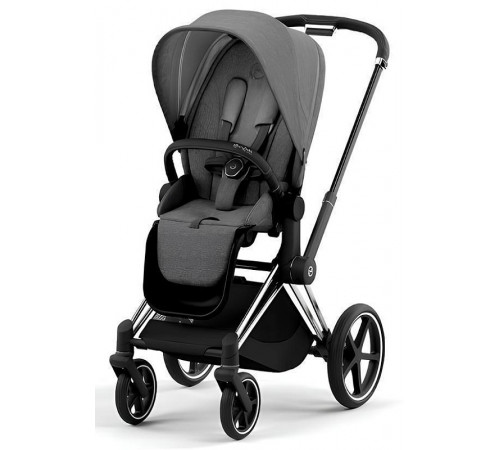 Коляска 2 в 1 Cybex Priam IV Mirage Grey, шасси Chrome Black