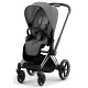 Коляска 2 в 1 Cybex Priam IV Mirage Grey, шасси Chrome Black
