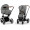 Коляска 2 в 1 Cybex Priam IV Mirage Grey, шасси Chrome Brown