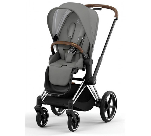 Коляска 2 в 1 Cybex Priam IV Mirage Grey, шасси Chrome Brown