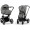 Коляска 2 в 1 Cybex Priam IV Mirage Grey, шасси Matt Black