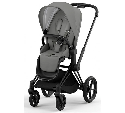 Коляска 2 в 1 Cybex Priam IV Mirage Grey, шасси Matt Black