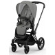 Коляска 2 в 1 Cybex Priam IV Mirage Grey, шасси Matt Black