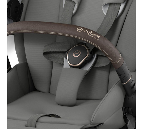 Коляска 2 в 1 Cybex Priam IV Mirage Grey, шасси Rose Gold