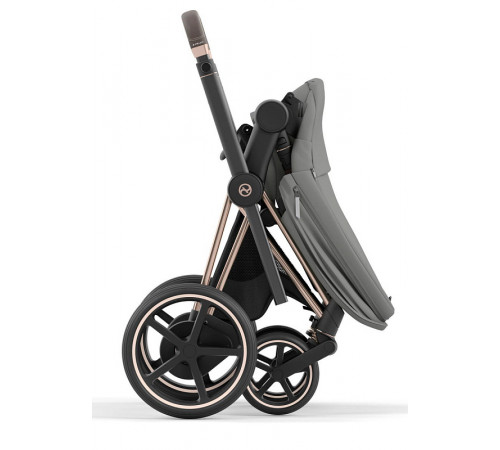 Коляска 2 в 1 Cybex Priam IV Mirage Grey, шасси Rose Gold