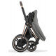 Коляска 2 в 1 Cybex Priam IV Mirage Grey, шасси Rose Gold