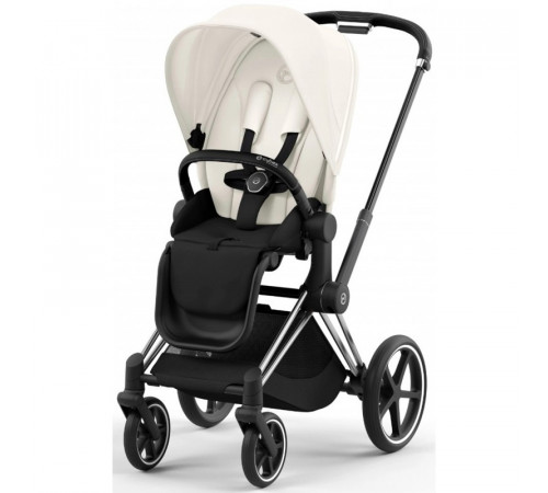 Коляска 2 в 1 Cybex Priam IV Off White, шасси Chrome Black