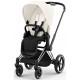 Коляска 2 в 1 Cybex Priam IV Off White, шасси Chrome Black