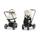 Коляска 2 в 1 Cybex Priam IV Off White, шасси Chrome Brown