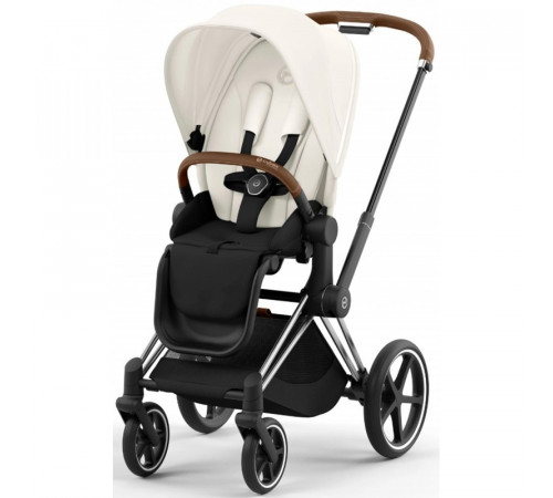 Коляска 2 в 1 Cybex Priam IV Off White, шасси Chrome Brown