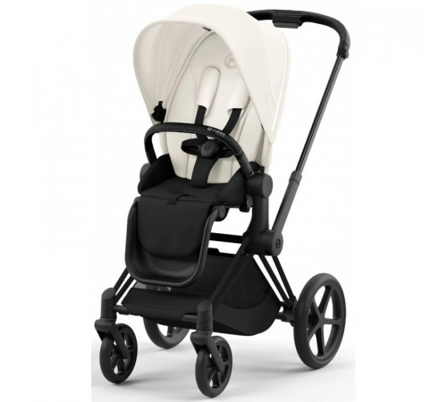 Коляска 2 в 1 Cybex Priam IV Off White, шасси Matt Black
