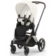 Коляска 2 в 1 Cybex Priam IV Off White, шасси Rose Gold