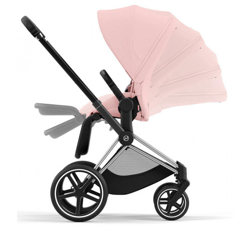 Коляска 2 в 1 Cybex Priam IV Peach Pink, шасси Chrome Black