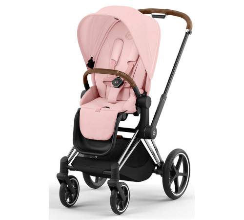 Коляска 2 в 1 Cybex Priam IV Peach Pink, шасси Chrome Brown