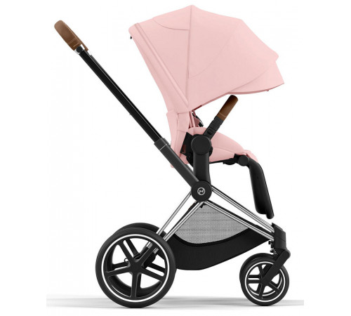 Коляска 2 в 1 Cybex Priam IV Peach Pink, шасси Chrome Brown
