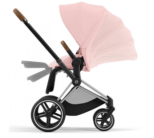 Коляска 2 в 1 Cybex Priam IV Peach Pink, шасси Chrome Brown