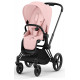 Коляска 2 в 1 Cybex Priam IV Peach Pink, шасси Matt Black