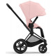 Коляска 2 в 1 Cybex Priam IV Peach Pink, шасси Matt Black