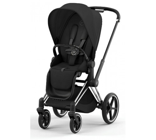 Коляска 2 в 1 Cybex Priam IV Sepia Black, шасси Chrome Black