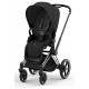 Коляска 2 в 1 Cybex Priam IV Sepia Black, шасси Chrome Black