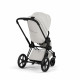Коляска 2 в 1 Cybex Priam V Style, City Grey шасси Matt Black