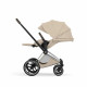 Коляска 2 в 1 Cybex Priam V Style, Cozy Beige шасси Chrome