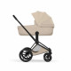Коляска 2 в 1 Cybex Priam V Style, Cozy Beige шасси Matt Black