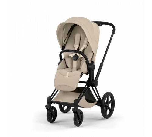 Коляска 2 в 1 Cybex Priam V Style, Cozy Beige шасси Matt Black