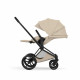 Коляска 2 в 1 Cybex Priam V Style, Cozy Beige шасси Matt Black