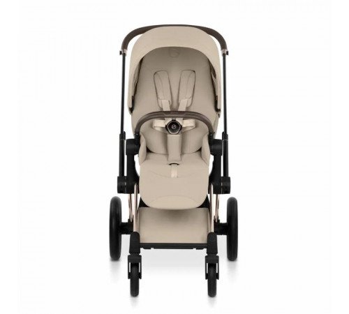 Коляска 2 в 1 Cybex Priam V Style, Cozy Beige шасси Rosegold