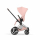Коляска 2 в 1 Cybex Priam V Style, Peach Pink шасси Chrome